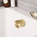 Round temperature control bath mixer filler with overflow and clicker waste - brushed brass
