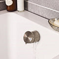 Round temperature control bath mixer filler with overflow and clicker waste - gunmetal grey