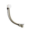 Bath pop up waste with overflow suitable for 5-25mm bath thickness - matt white