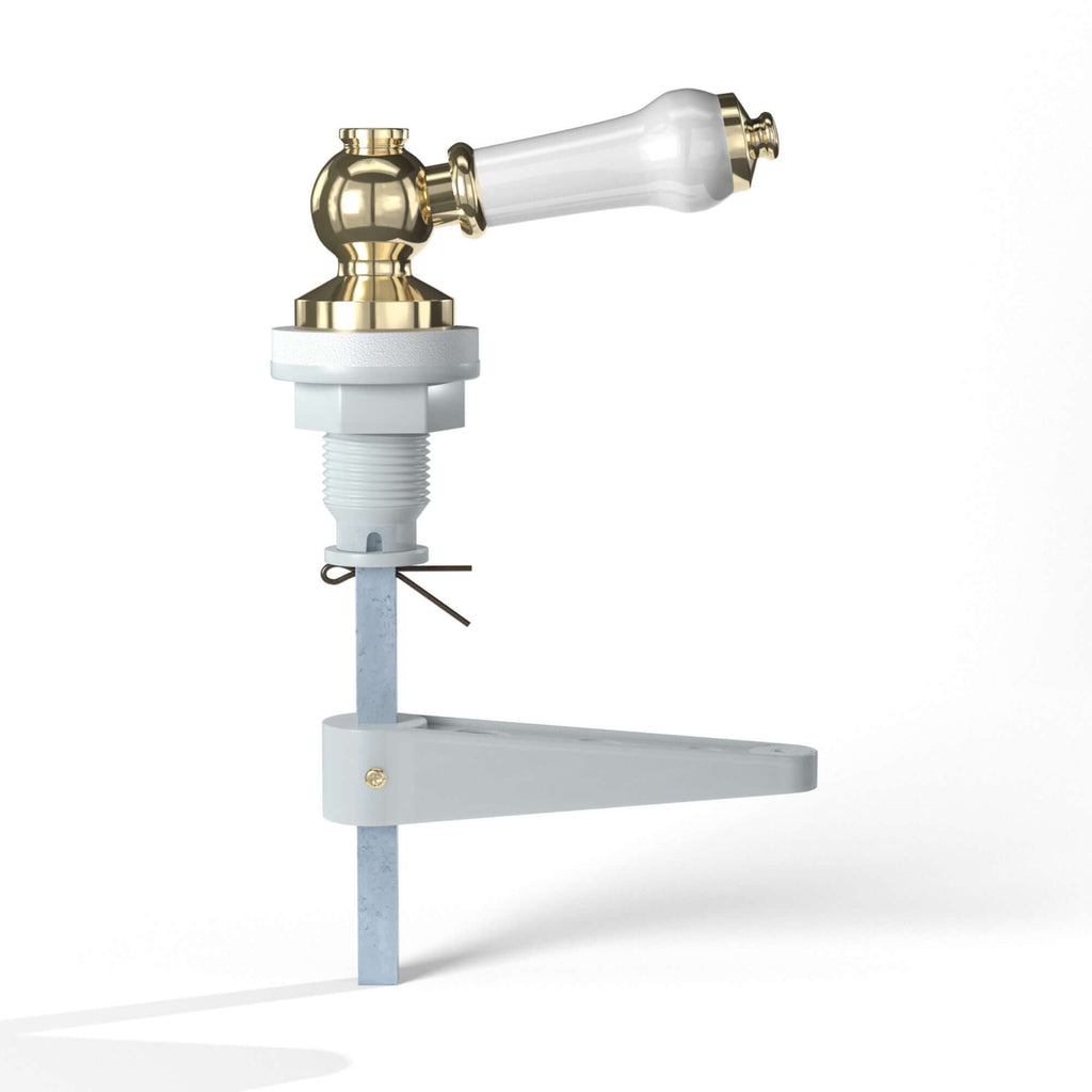 Toilet lever traditional ceramic - gold