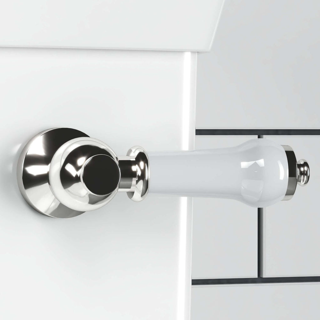 Toilet lever traditional ceramic - chrome