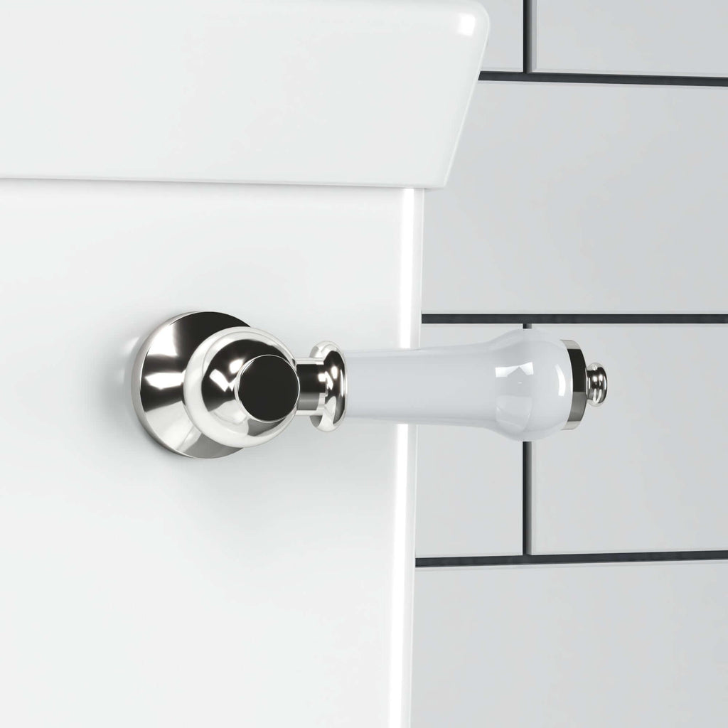 Toilet lever traditional ceramic - chrome
