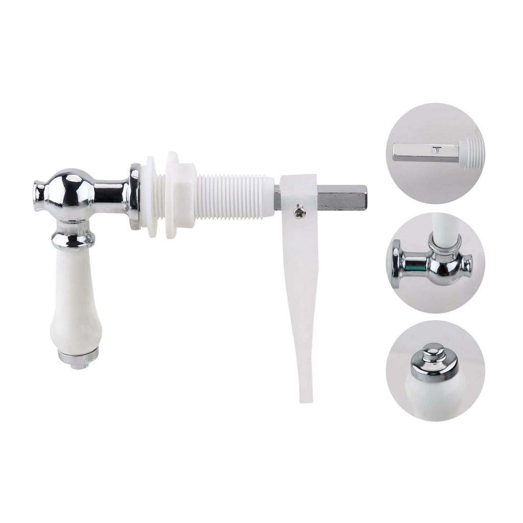 Toilet lever traditional ceramic - chrome