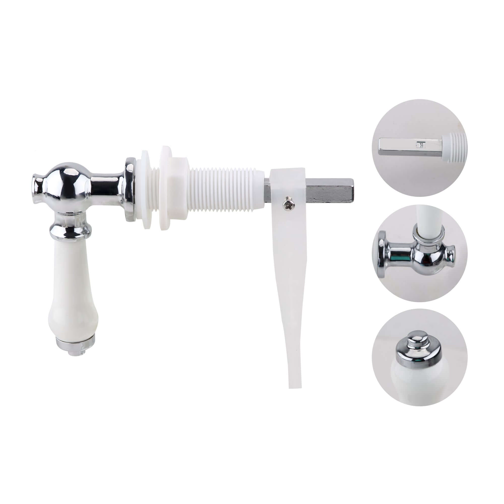 Toilet lever traditional ceramic - chrome