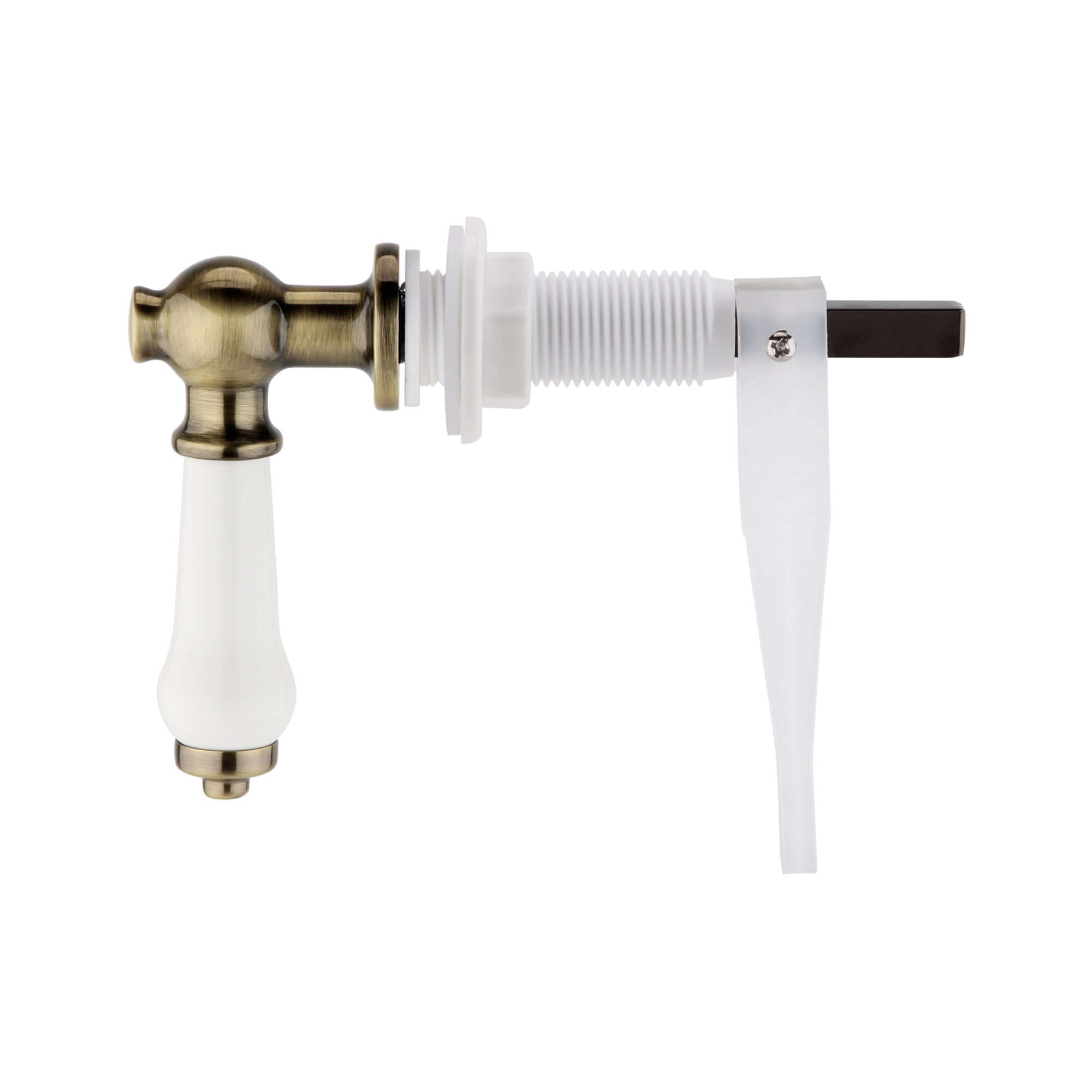 Toilet lever traditional ceramic - antique brass