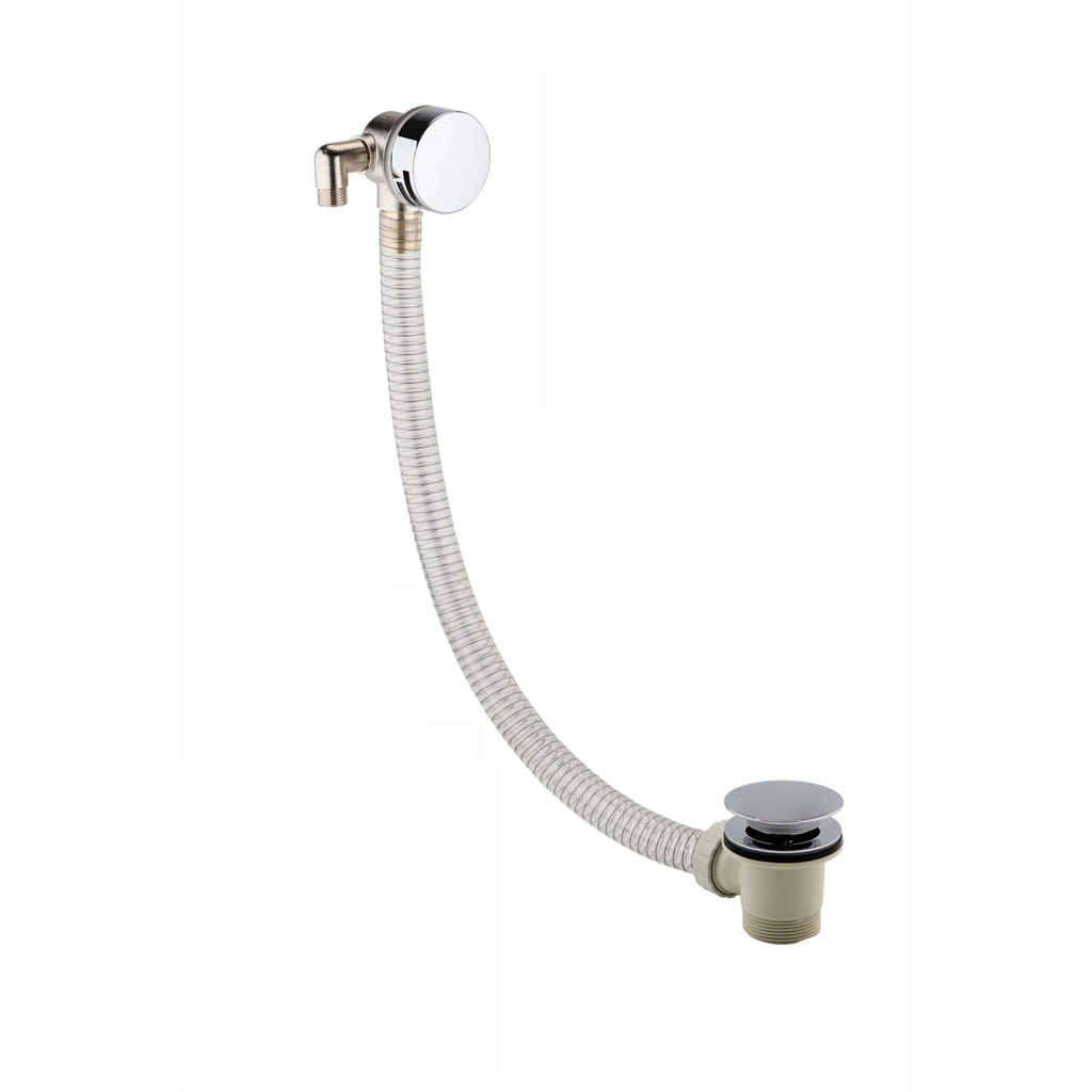 Round Bath Filler with Easy Clean Sprung Waste & Overflow - Chrome