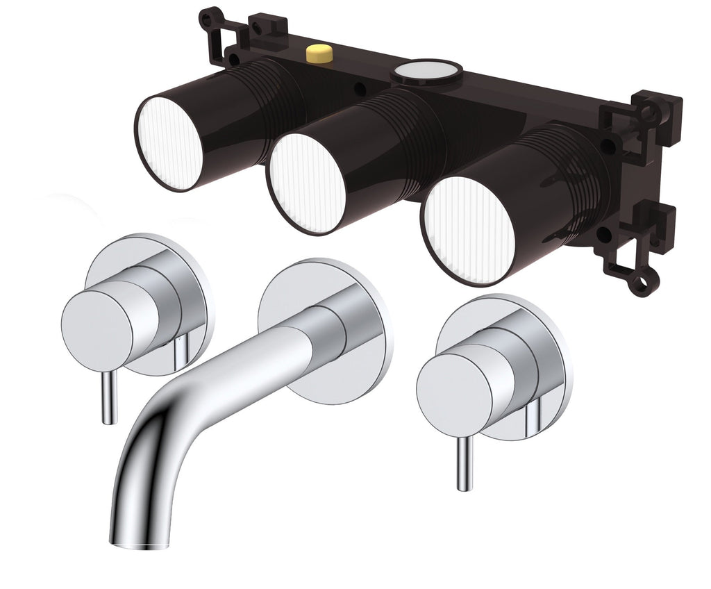 Calder wall mounted basin mixer - chrome