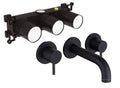 Calder wall mounted basin mixer - matt black