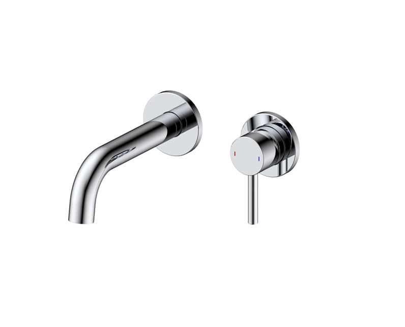 Calder wall mounted basin mixer with EZ box - chrome