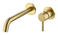 Calder wall mounted basin mixer with EZ box - brushed brass