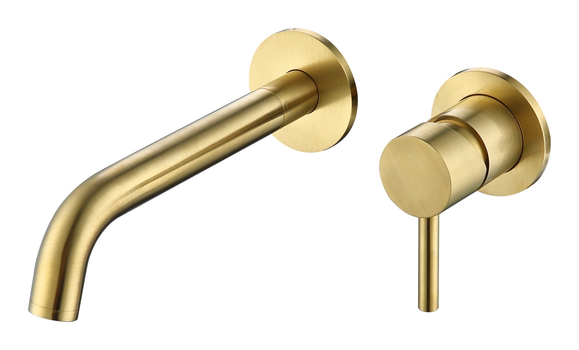 Calder wall mounted basin mixer with EZ box - brushed brass