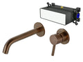 Calder wall mounted basin mixer with EZ box - brushed bronze