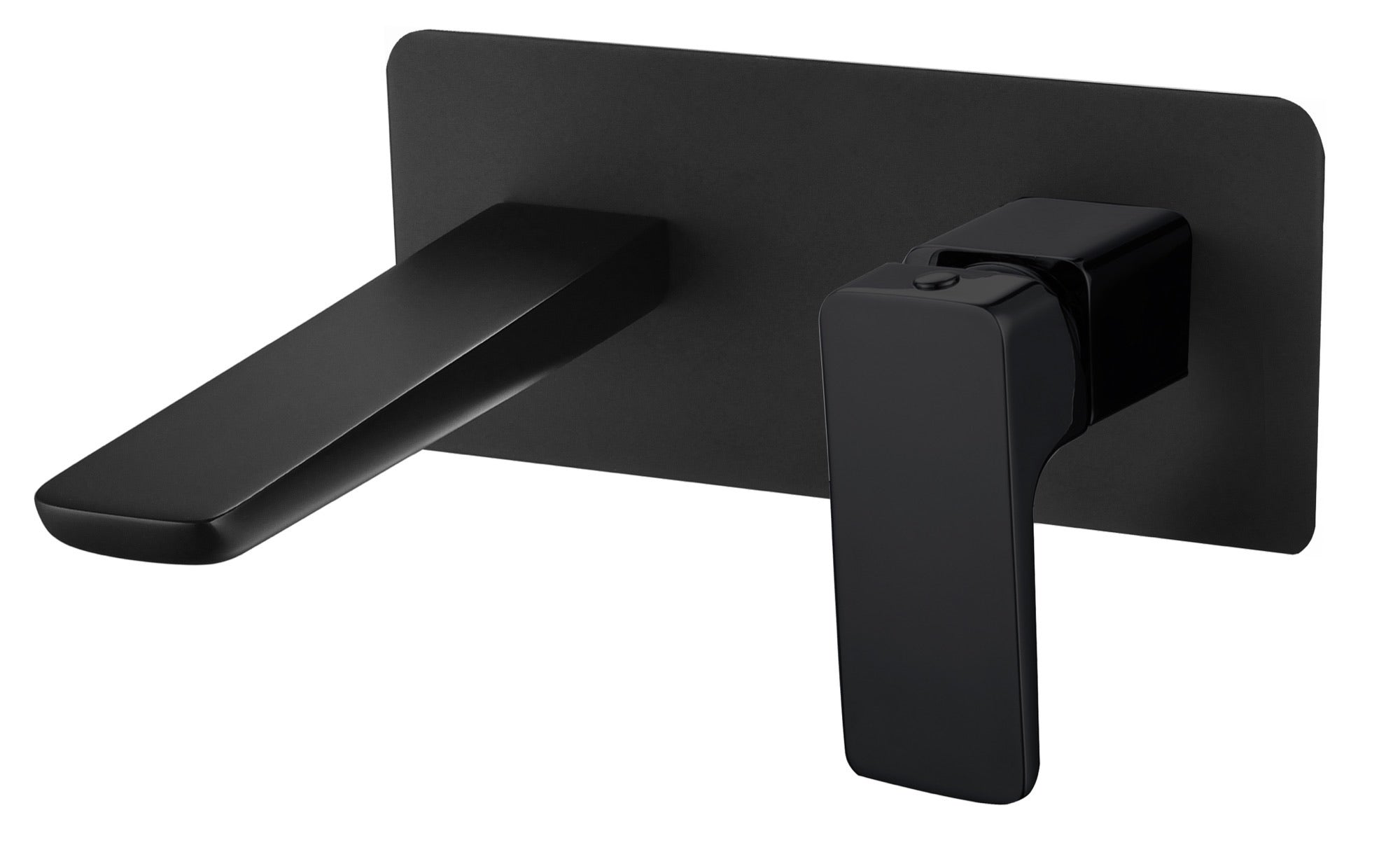 Delamere wall mounted basin mixer - matt black
