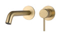 Alderley fluted wall mounted basin mixer with EZ box - brushed brass
