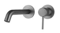 Alderley fluted wall mounted basin mixer with EZ box - gunmetal grey