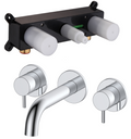 Girton wall mounted basin mixer with EZ box - chrome