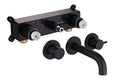 Girton wall mounted basin mixer with EZ box - matt black
