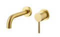 Girton wall mounted basin mixer - brushed brass