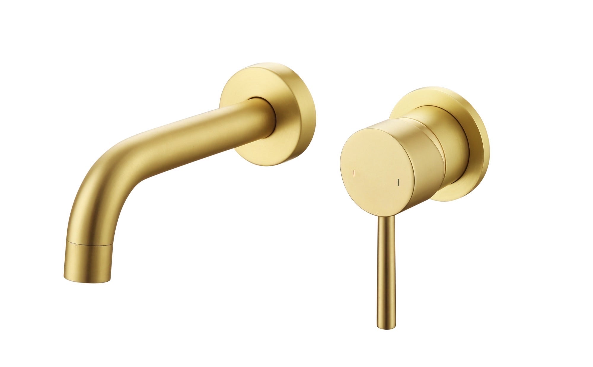Girton wall mounted basin mixer - brushed brass