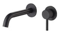 Garrick diamond knurled wall mounted basin mixer with EZ box - matt black