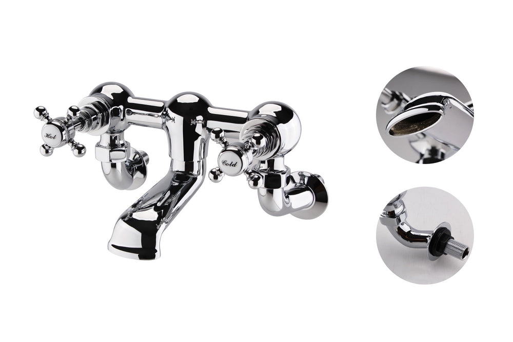 Wenlock wall mounted exposed bath filler - chrome