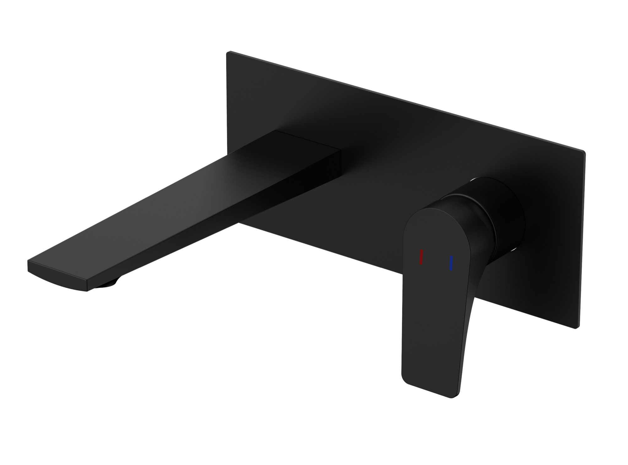 Pelham wall mounted basin mixer with EZ box - matt black