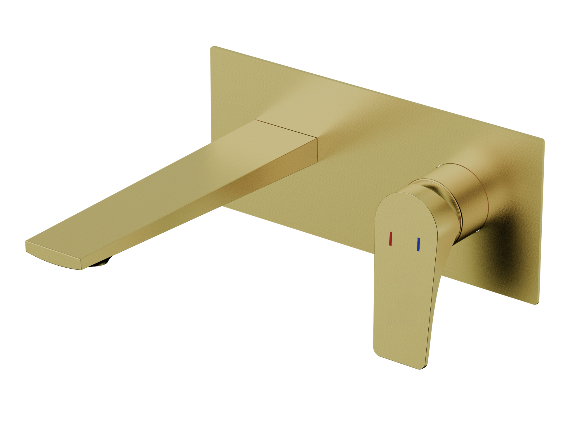 Pelham wall mounted basin mixer with EZ box - brushed gold