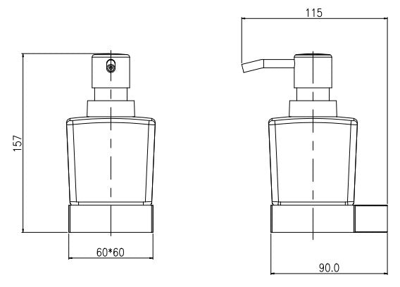 Denby Soap dispenser and holder - Matt Black
