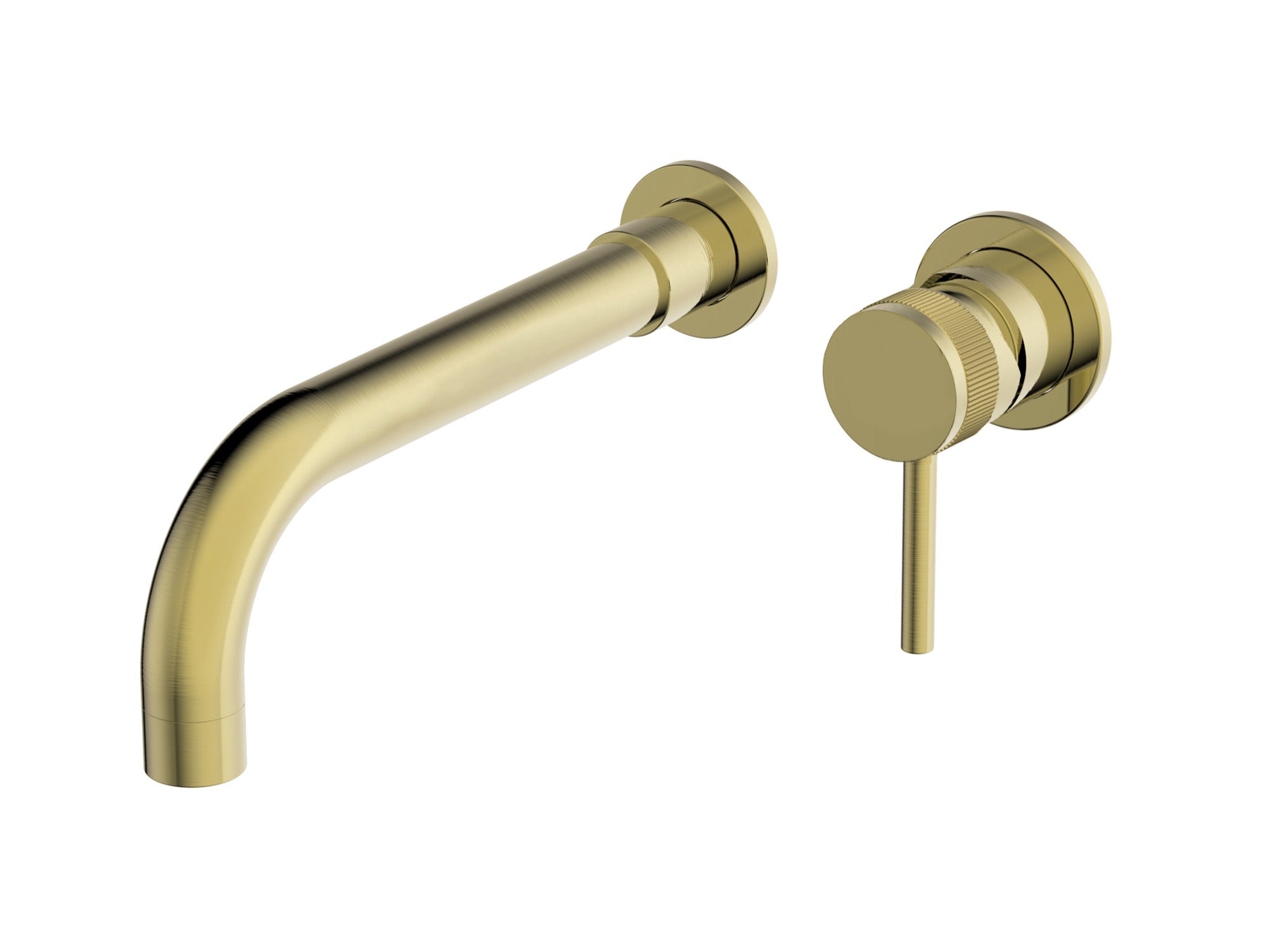 Kelso Wall mounted basin mono mixer - Brushed Brass
