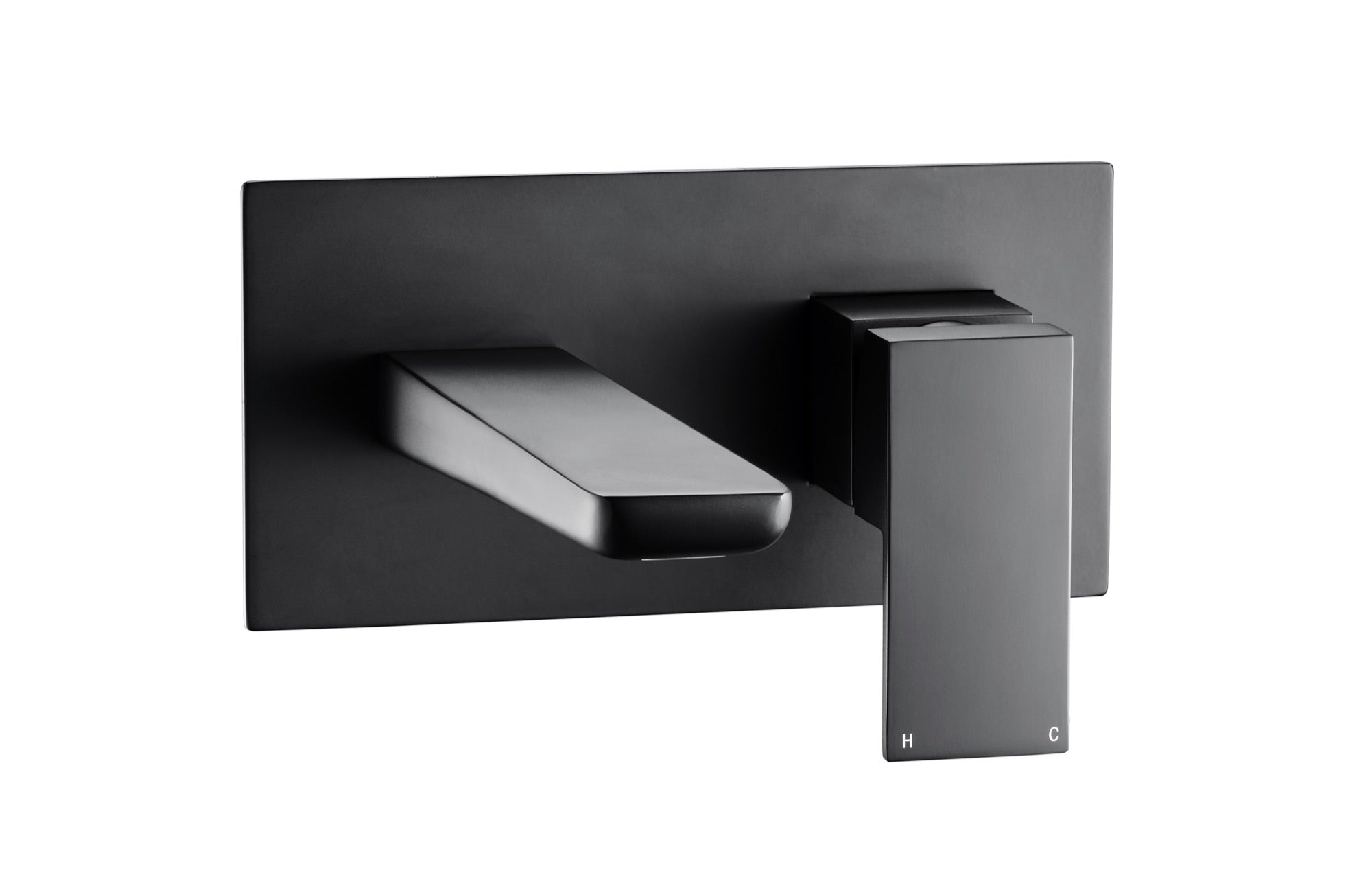 Harwich Wall mounted basin mono mixer - Matt Black