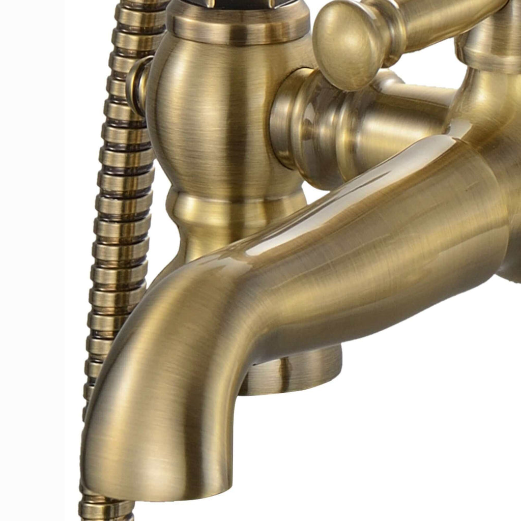 Camberley traditional bath shower mixer tap crosshead - antique brass