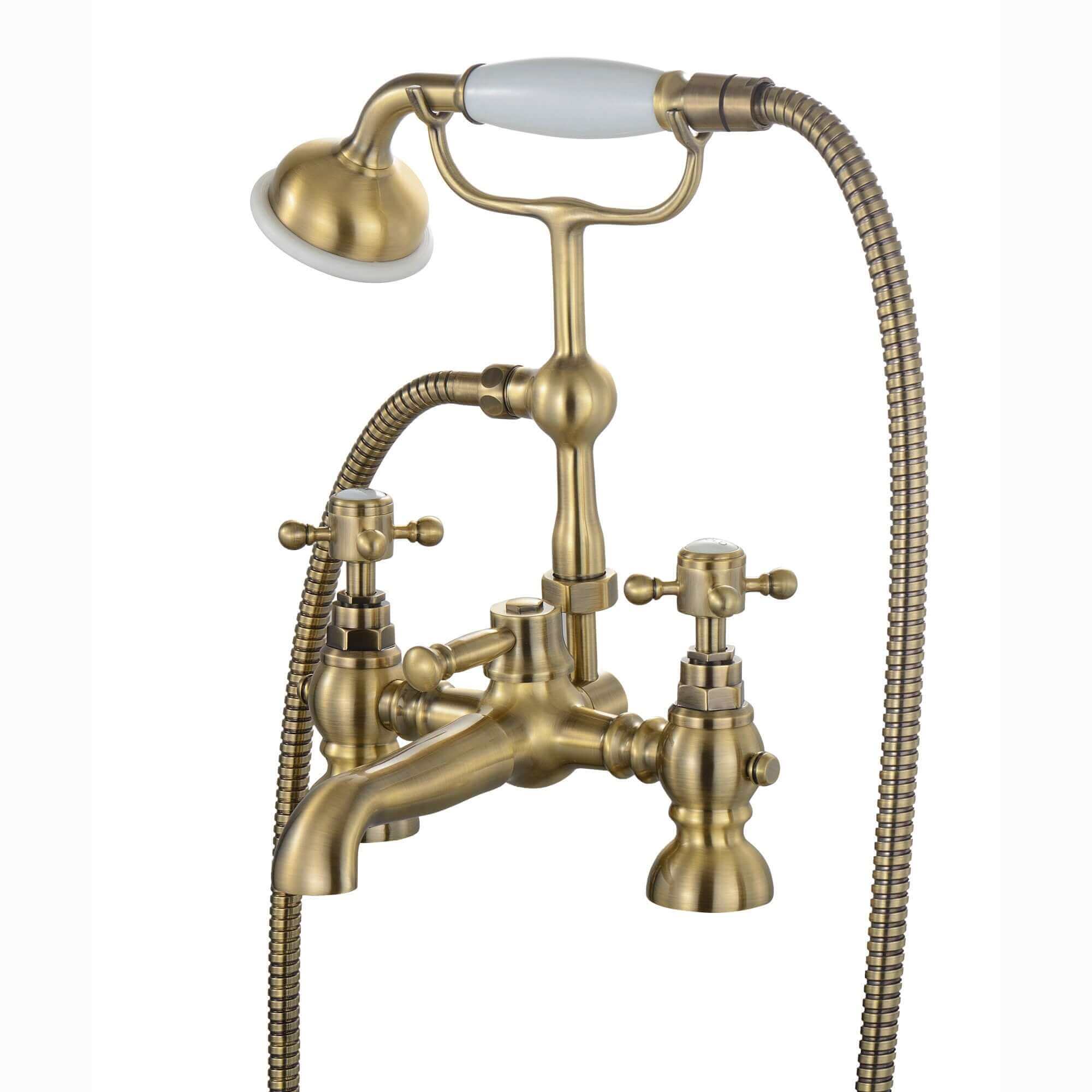 Camberley traditional bath shower mixer tap crosshead - antique brass