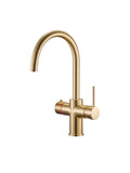 Etna 3-in-1 single lever boiler kitchen sink mixer - brushed brass