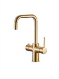 Etna 3-in-1 single lever boiler kitchen sink mixer - brushed brass