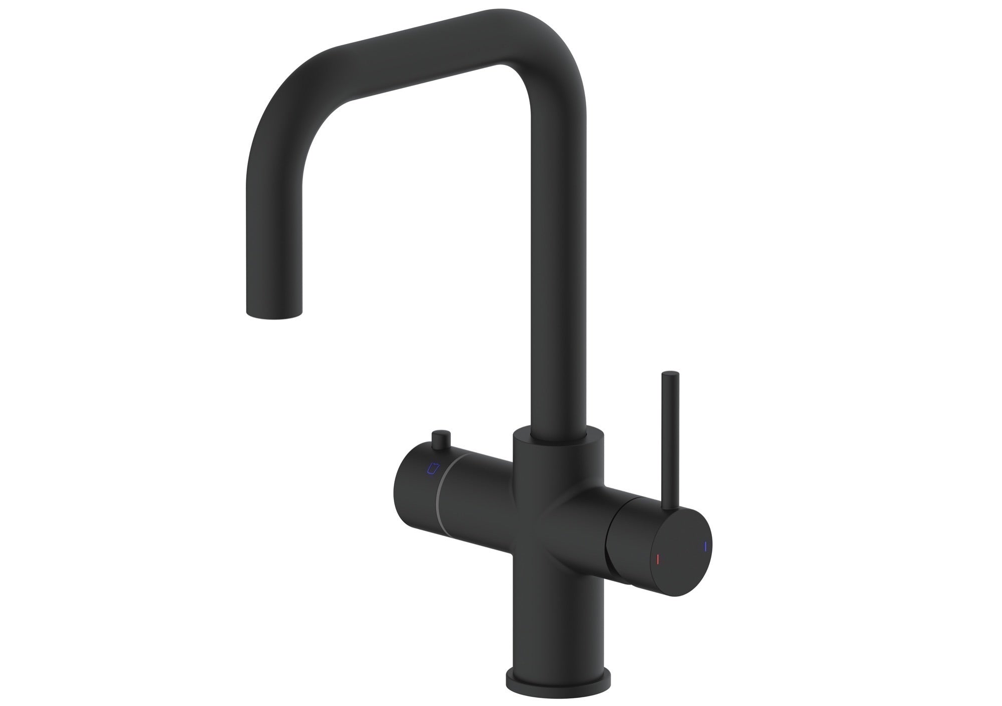 Etna 4-in-1 single lever boiler kitchen sink mixer - matt black