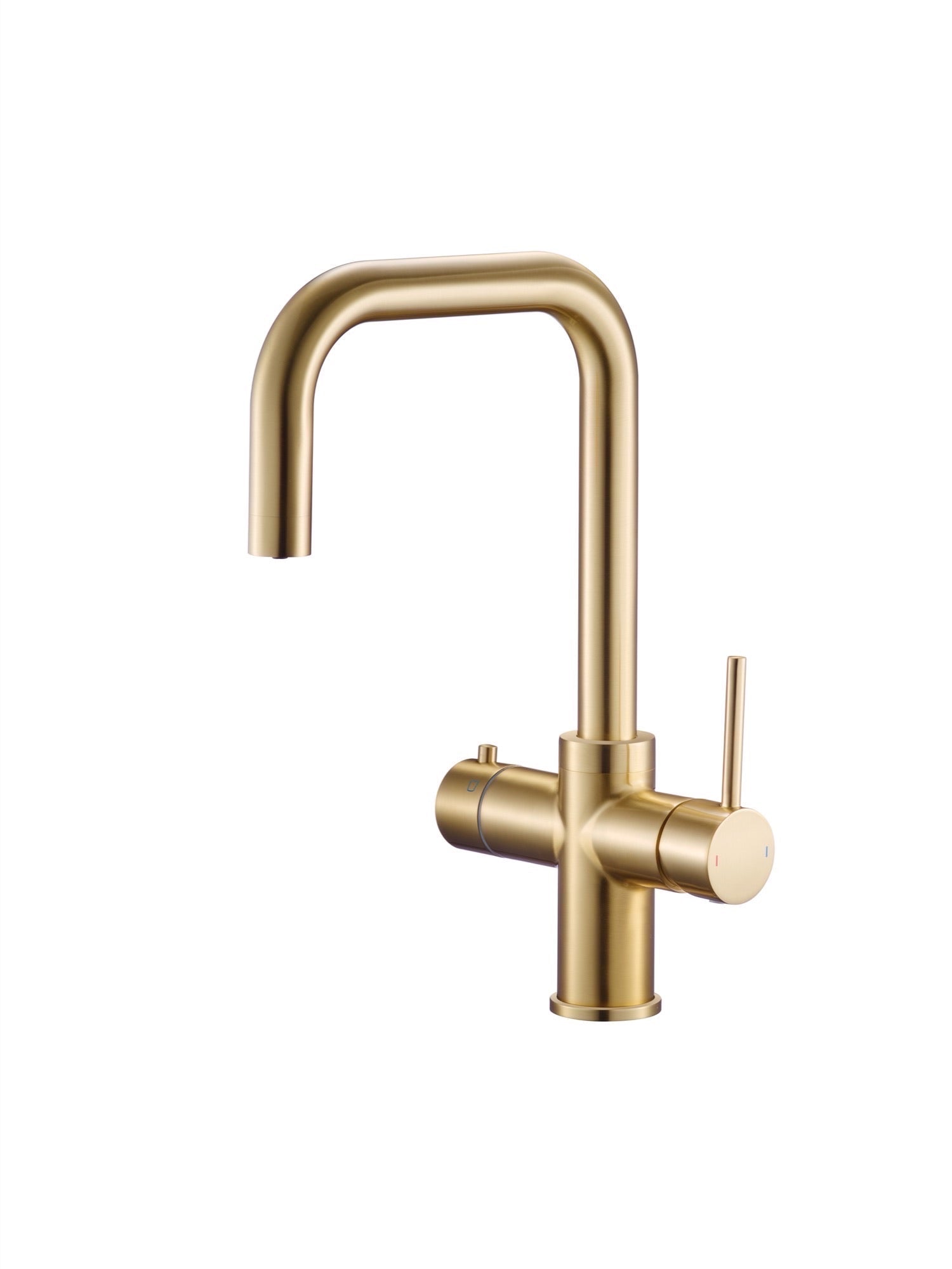 Etna 4-in-1 single lever boiler kitchen sink mixer - brushed brass