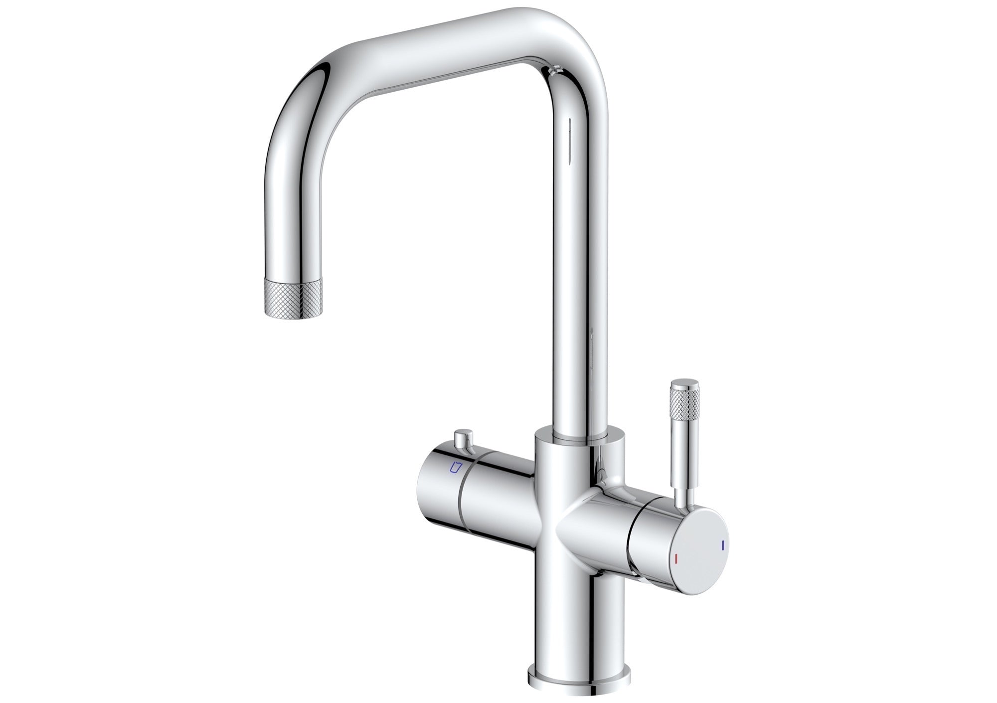Etna 4-in-1 single lever boiler kitchen sink mixer (knurling handle and spout) - chrome