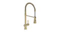 Marlow pull out kitchen sink mixer - brushed brass