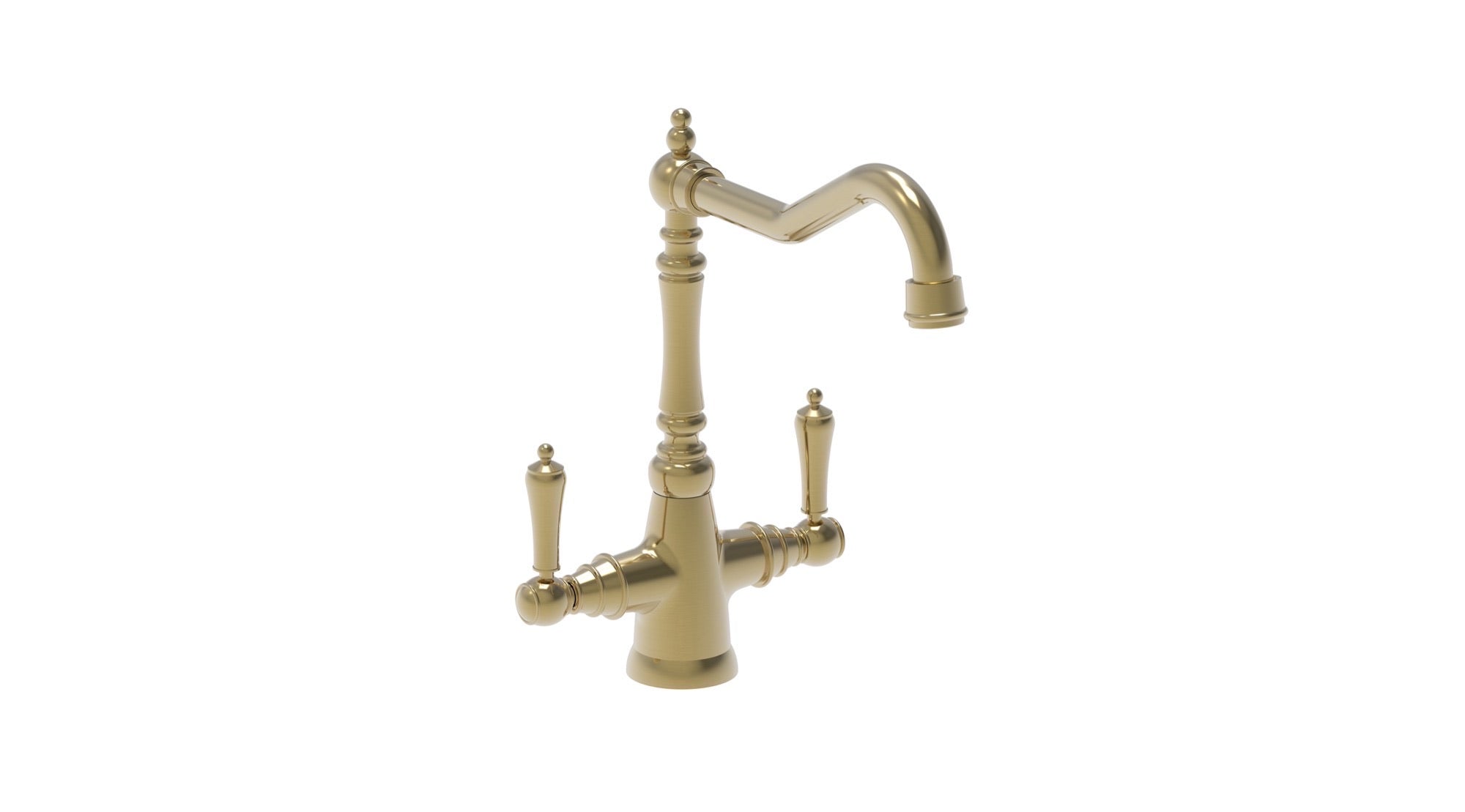 Wenlock traditional kitchen sink mixer - brushed brass