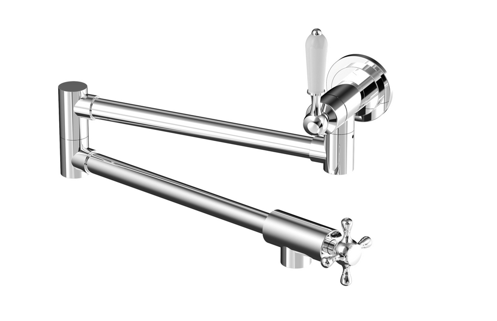 Porter traditional wall mounted port filler kitchen sink mixers - chrome