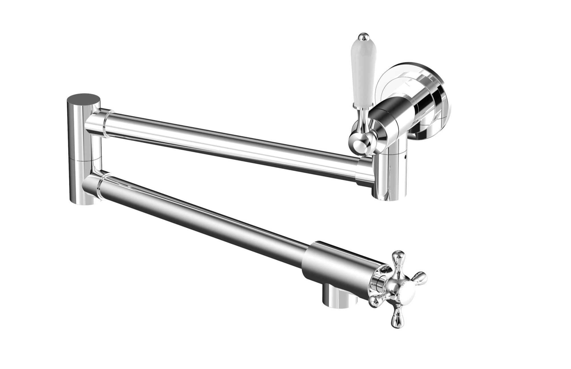 Porter traditional wall mounted port filler kitchen sink mixers - chrome
