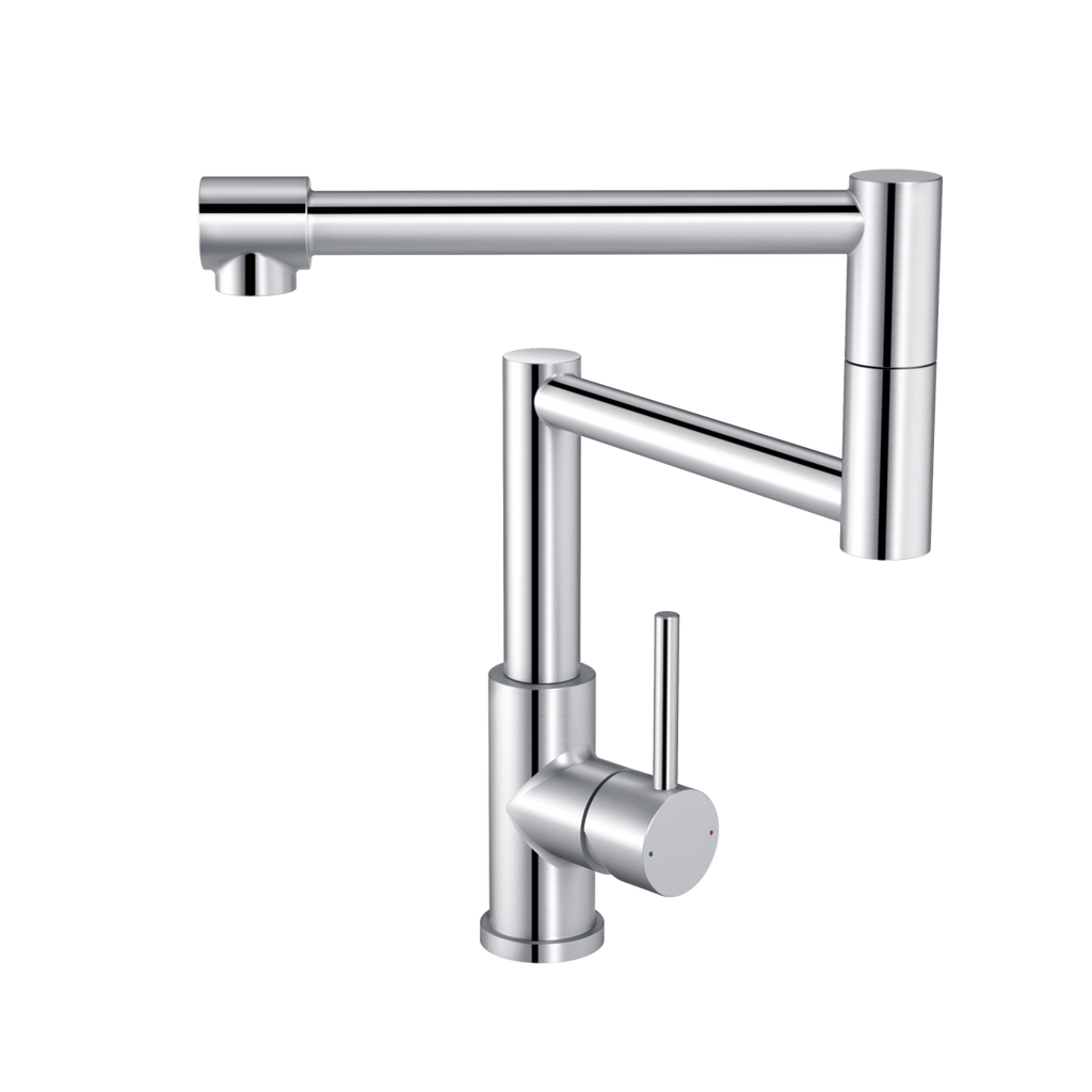 Porter round deck mounted pot filler kitchen sink mixers - chrome