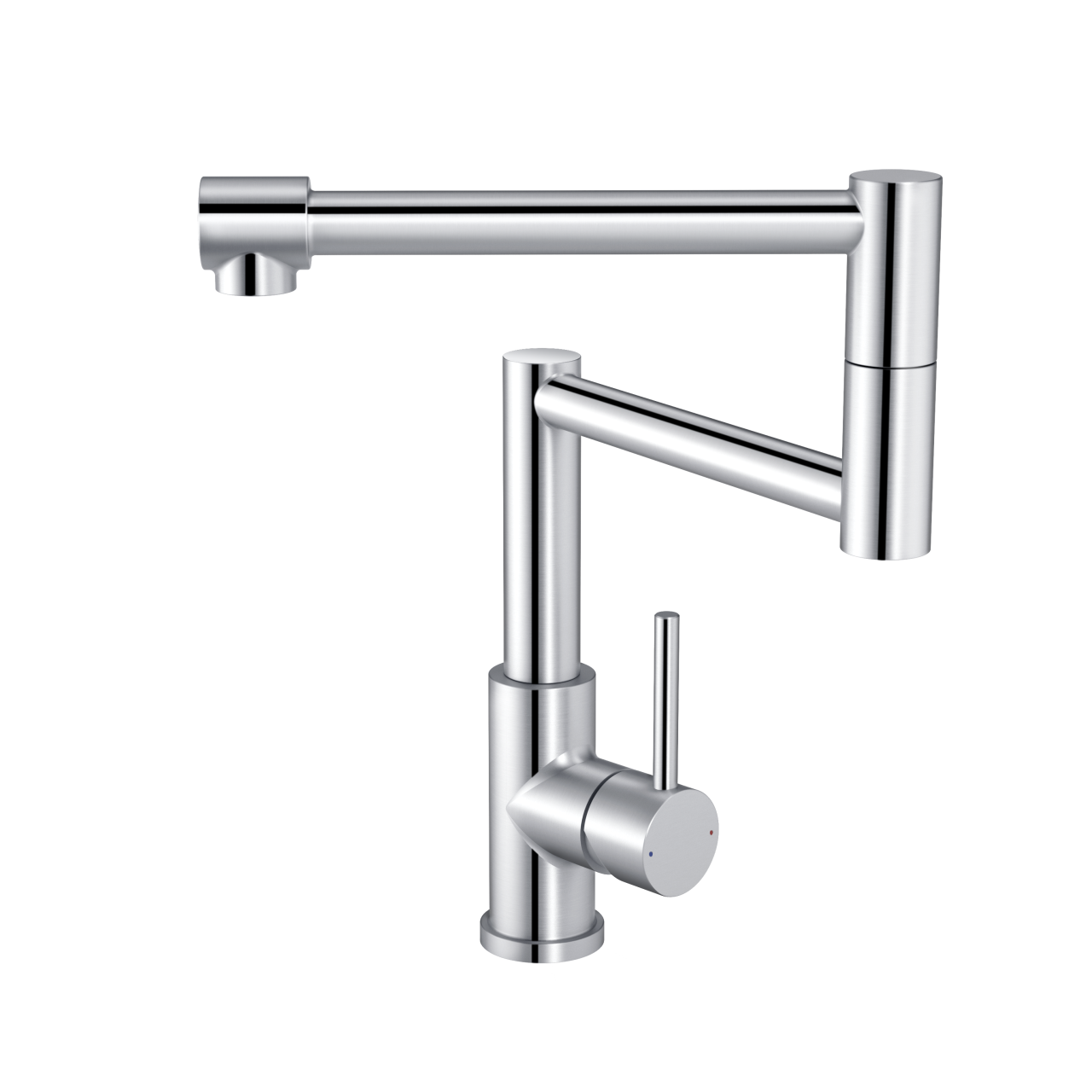 Porter round deck mounted pot filler kitchen sink mixers - chrome