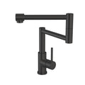 Porter round deck mounted pot filler kitchen sink mixers - matt black