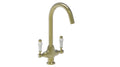 Wenlock traditional kitchen sink mixer - antique brass