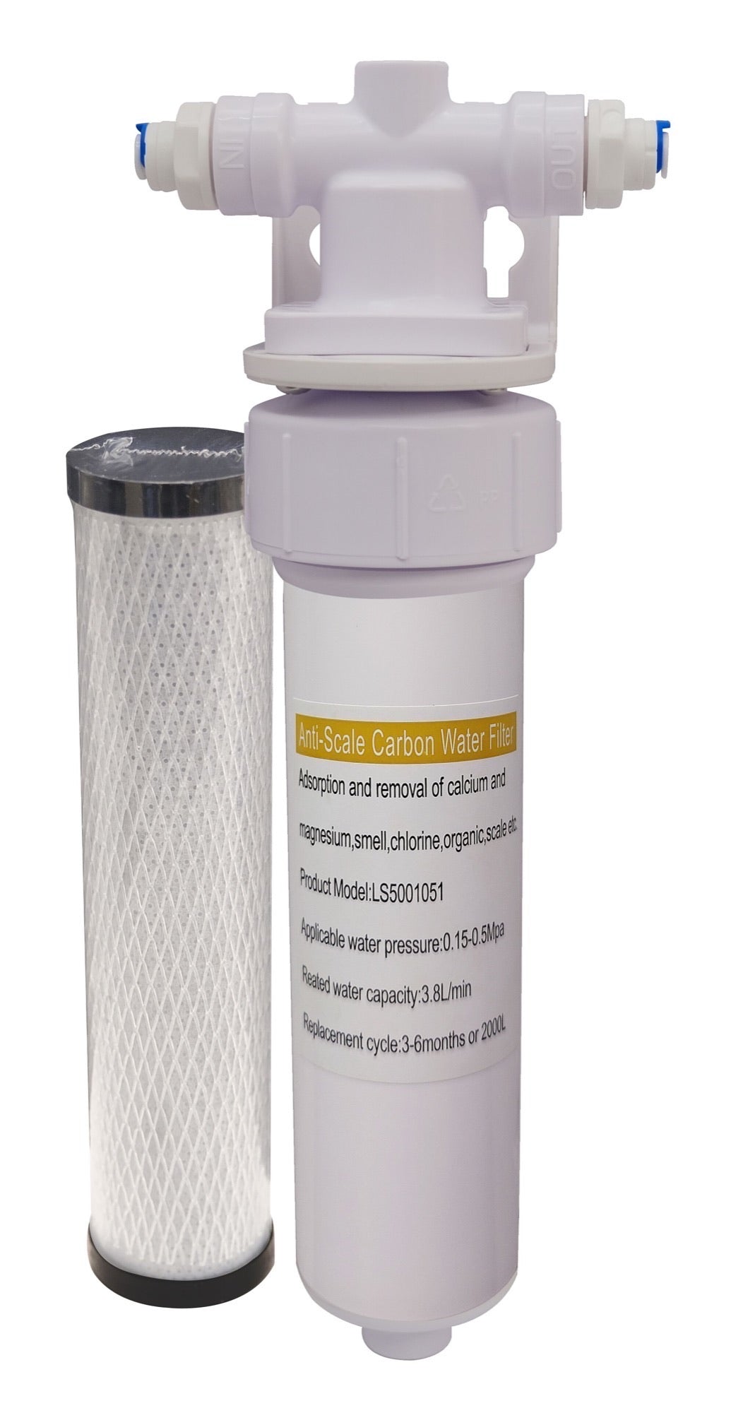 Etna anti-bacterial carbon water filter system for boiling water taps