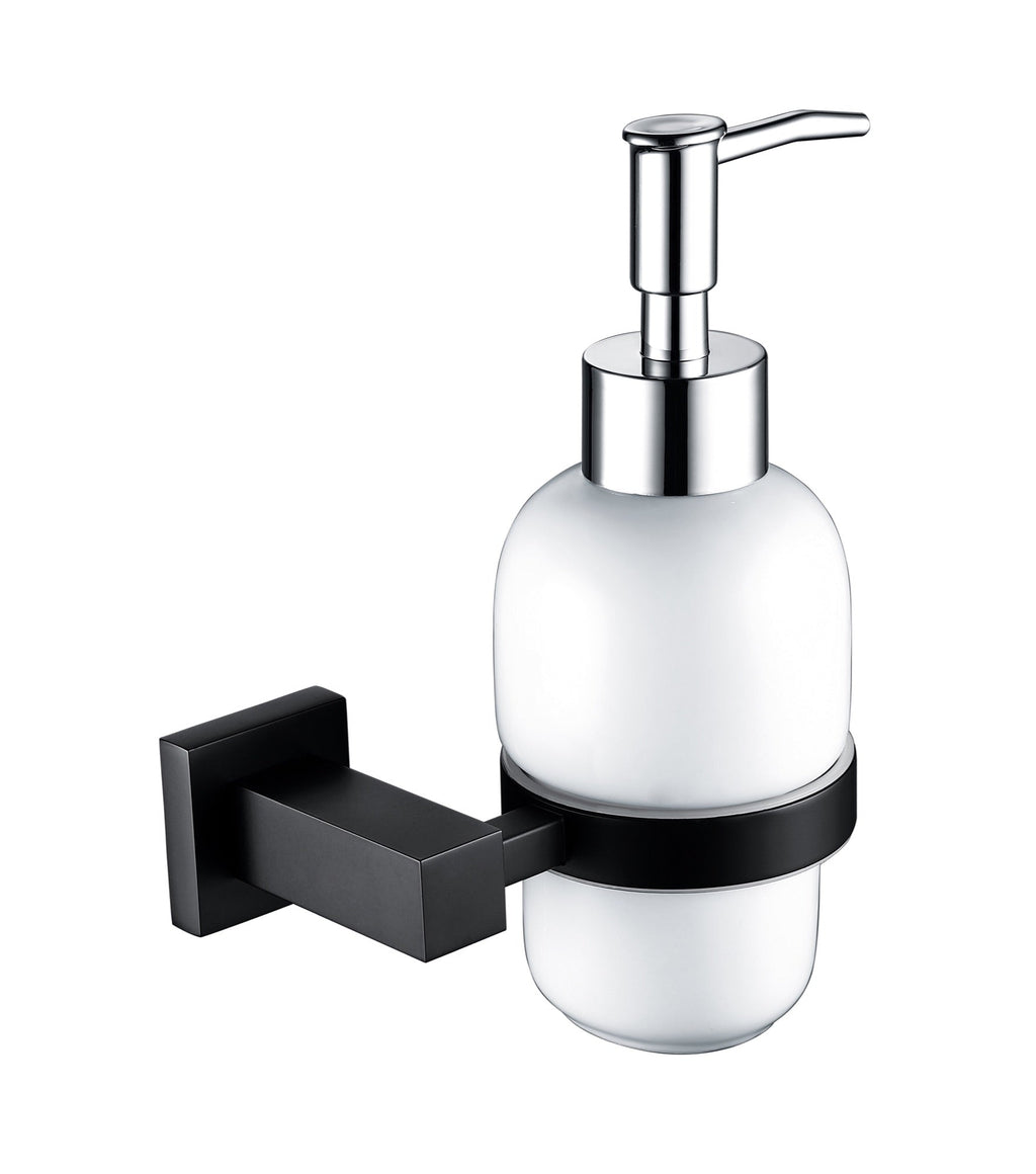 Axbridge Soap dispenser and holder - Matt Black