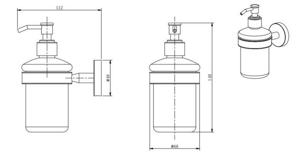 Galby Soap dispenser and holder - Gunmetal Grey