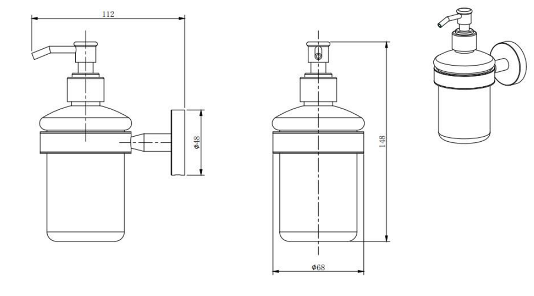 Galby Soap dispenser and holder - Gunmetal Grey