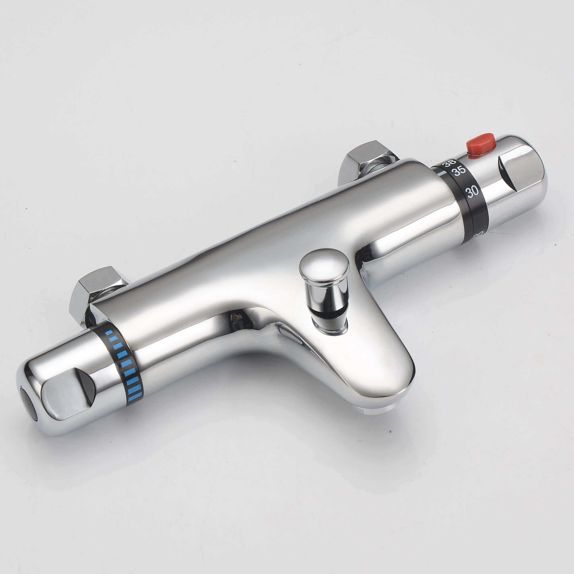 Luna thermostatic bath shower mixer tap deck mount - chrome (no handset)
